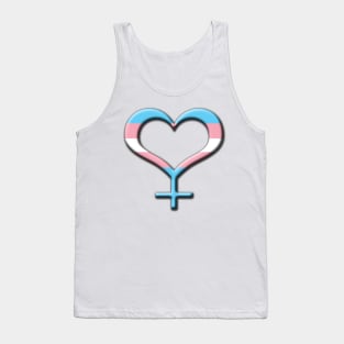 Heart-Shaped Transgender Pride Female Gender Symbol Tank Top